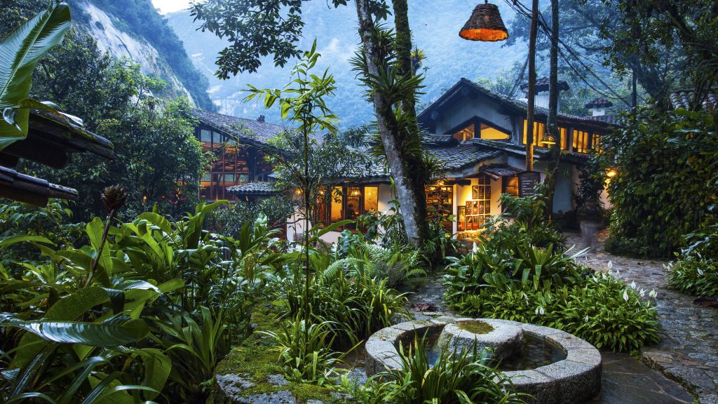 Inkaterra Machu Picchu Pueblo Hotel is an intimate Andean village with terraced hills, waterfalls, stone pathways and 83 whitewashed casitas tucked away in the cloud forest