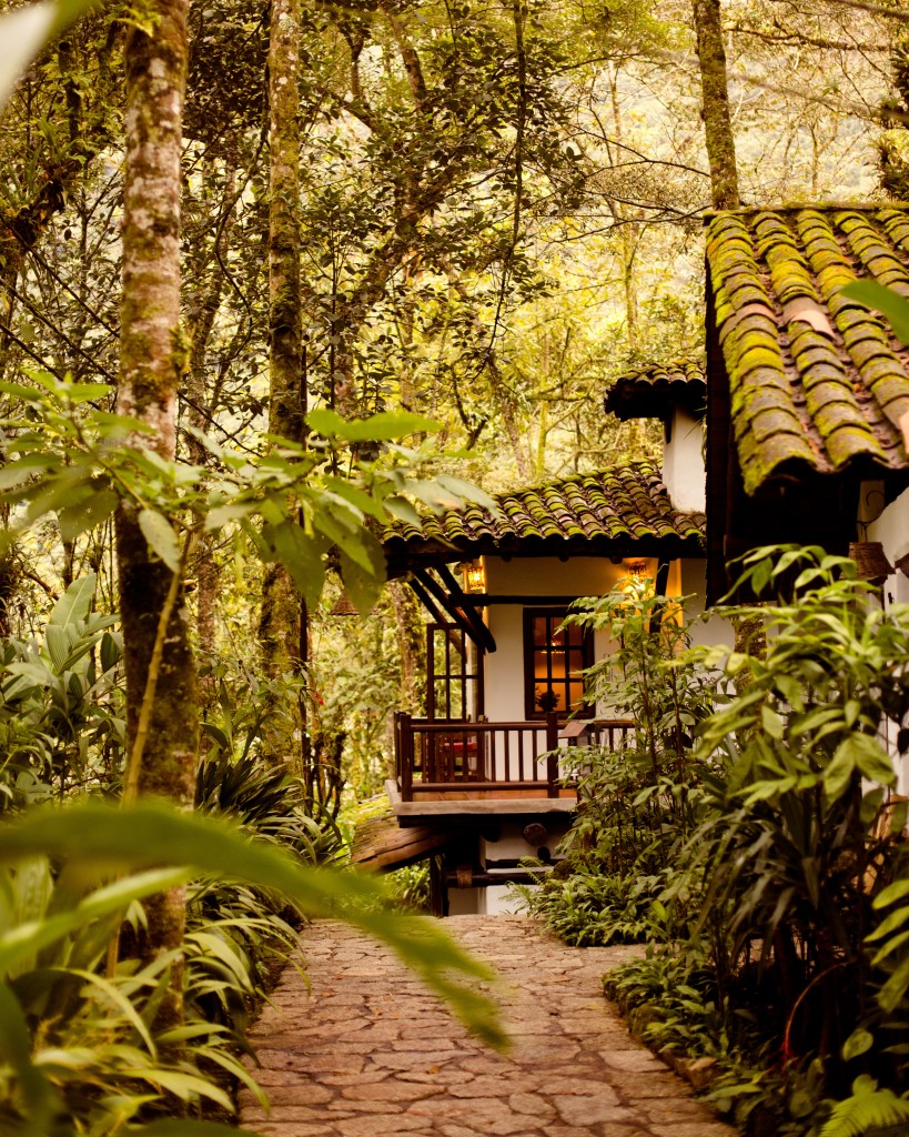 Inkaterra Machu Picchu Pueblo Hotel is an intimate Andean village with terraced hills, waterfalls, stone pathways and 83 whitewashed casitas tucked away in the cloud forest