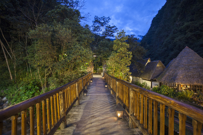 An evening at Inkaterra Machu Picchu Pueblo Hotel can feature a Twilight Walk excursion, connecting guests to nature