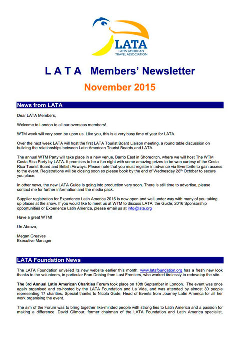 LATA Newsletter