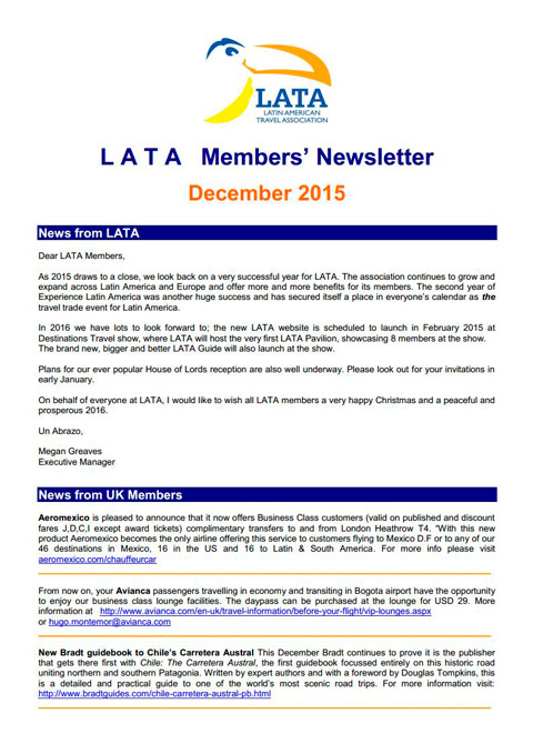 LATA members´newsletter – UK