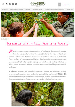 Sustainability in Peru: plants vs plastic