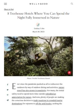 8 Treehouse Hotels Where You Can Spend the Night fully inmersed in Nature – Well+Good – 2023.02