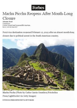 Machu Picchu ReOpens After Month