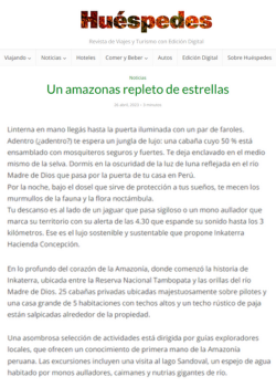 UN AMAZONAS REPLETO DE ESTRELLAS – REVISTA HUESPEDES – 2023.04