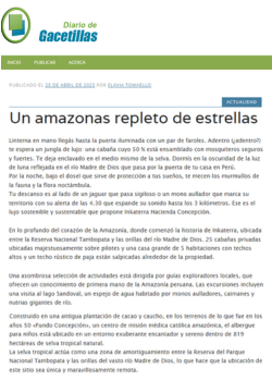 UN AMAZONAS REPLETO DE ESTRELLAS – DIARIO DE GACETILLAS – 2023.04