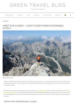 Green Travel Blog  – MEET OUR GUIDES! – GUEST GUIDES FROM SUSTAINABLE HOTELS – 2023.05