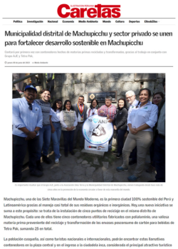 Caretas.pe – MUNICIPALIDAD DISTRITAL DE MACHUPICCHU Y SECTOR PRIVADO SE UNEN PARA FORTALECER DESARROLLO SOSTENIBLE EN MACHUPICCHU 06.23