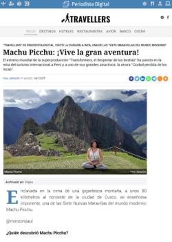 Periodista Digital – MACHU PICCHU: ¡VIVE LA GRAN AVENTURA! – 07.23