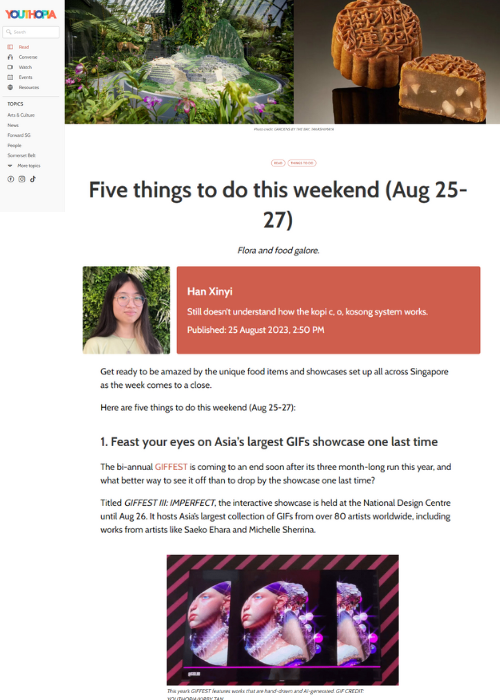 YOUTHOPIA – FIVE THINGS TO DO THIS WEEKEND (AUG 25