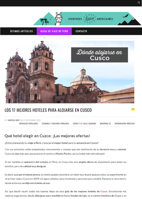 LOS 17 MEJORES HOTELES PARA ALOJARSE EN CUSCO – VOYAGE PEROU – 09.23