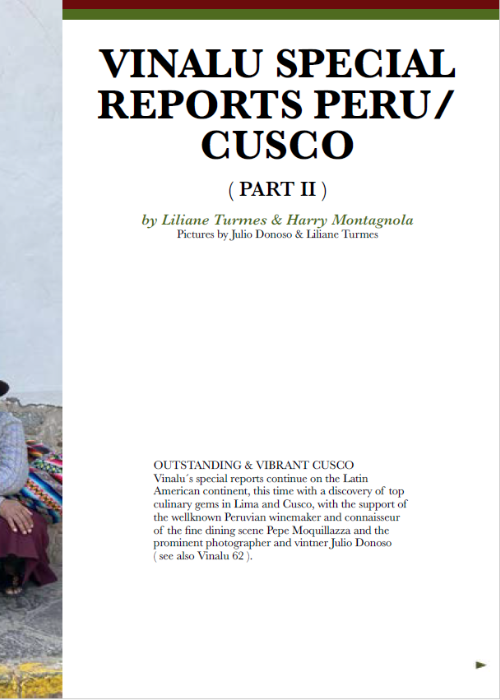 VINALU SPECIAL REPORTS PERU/CUSCO – VINALU MAGAZINE – 04.24