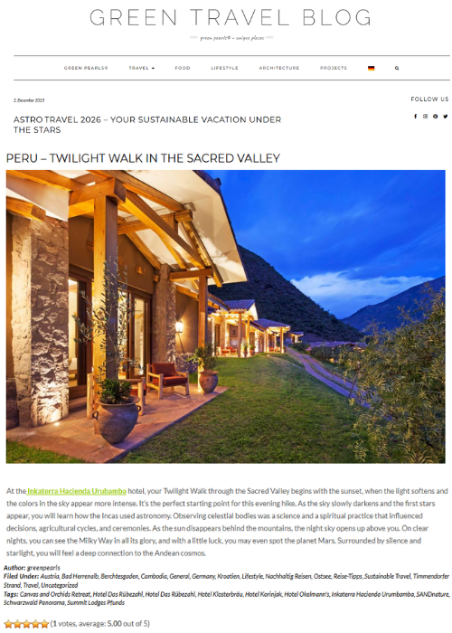 Astro Travel 2026 – Tips & Dates – GREENTRAVELBLOG – DEC.25