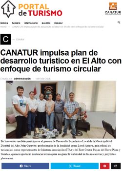 CANATUR impulsa plan de desarrollo turístico en El Alto con enfoque de turismo circular