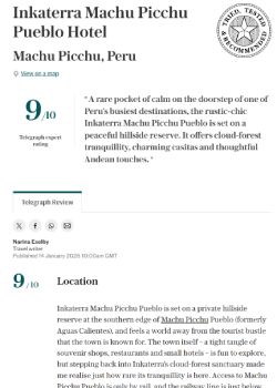 Machu Picchu Pueblo Hotel — Review