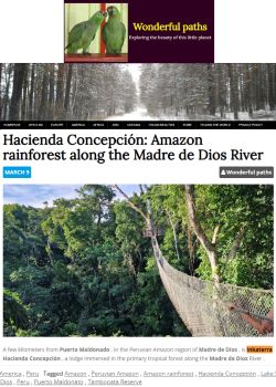 Hacienda Concepción: Amazonrainforest along the Madre de DiosRiver