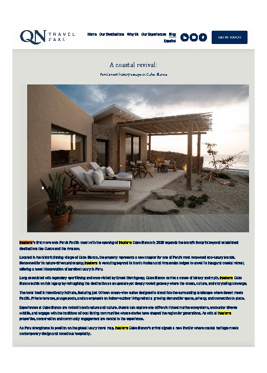A COASTAL REVIVAL: PERU’S NEXT LUXURY ESCAPE IN CABO BLANCO