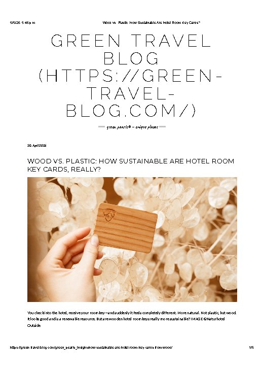 WOOD VS. PLASTIC: HOW SUSTAINABLE ARE HOTEL ROOM KEY CARDS, REALLY?