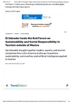 EL SALVADOR HOSTS THE FIRST FORUM ON SUSTAINABILITY AND SOCIAL RESPONSIBILITY IN TOURISM OUTSIDE OF MEXICO