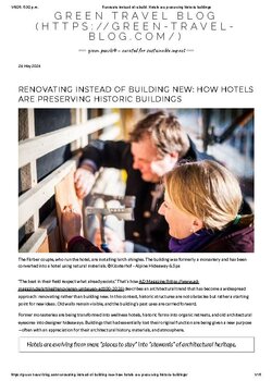 RENOVATING INSTEAD OF BUILDING NEW: HOW HOTELS ARE PRESERVING HISTORIC BUILDINGS