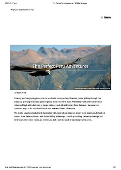 THE PERFECT PERU ADVENTURES