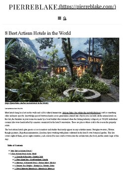 8 BEST ARTISAN HOTELS IN THE WORLD