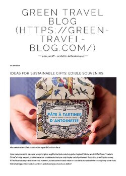 IDEAS FOR SUSTAINABLE GIFTS: EDIBLE SOUVENIRS