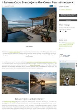 INKATERRA CABO BLANCO JOINS THE GREEN PEARLS® NETWORK
