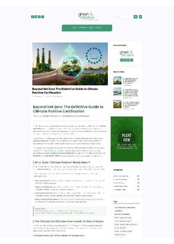 BEYOND NET ZERO: THE DEFINITIVE GUIDE TO CLIMATE POSITIVE
