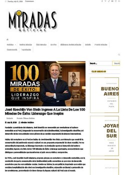 JOSÉ KOECHLIN VON STEIN INGRESA A LA LISTA DE LOS 100 MIRADAS