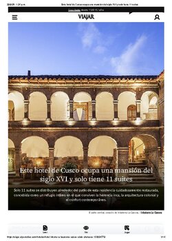 ESTE HOTEL DE CUSCO OCUPA UNA MANSIÓN DEL SIGLO XVI Y SOLO