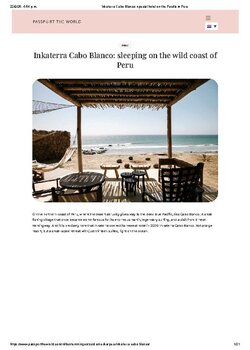 INKATERRA CABO BLANCO: SLEEPING ON THE WILD COAST OF PERU