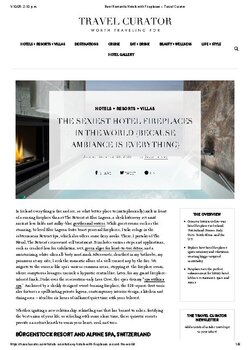 THE SEXIEST HOTEL FIREPLACES IN THE WORLD (BECAUSE AMBIANCE IS